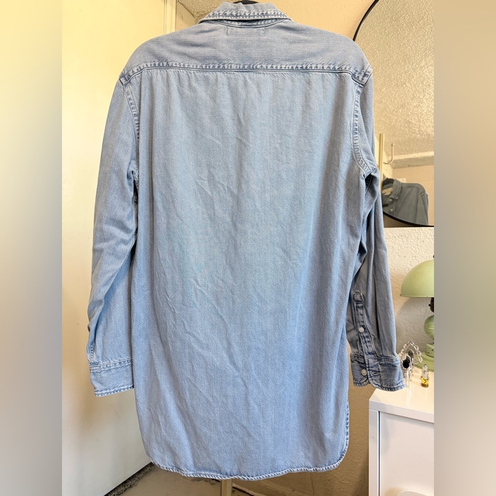 H&M Light Blue Casual Button Down Shirt Size Small - Picture 11 of 12